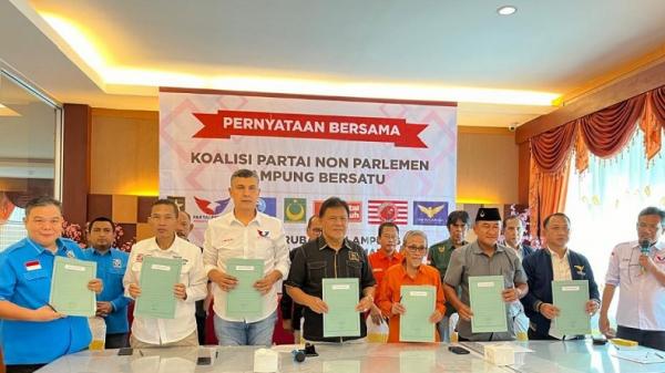 Partai Perindo Bersama 6 Parpol Non-Parlemen Deklarasi Koalisi Lampung Bersatu di Pilkada&nbsp;2024