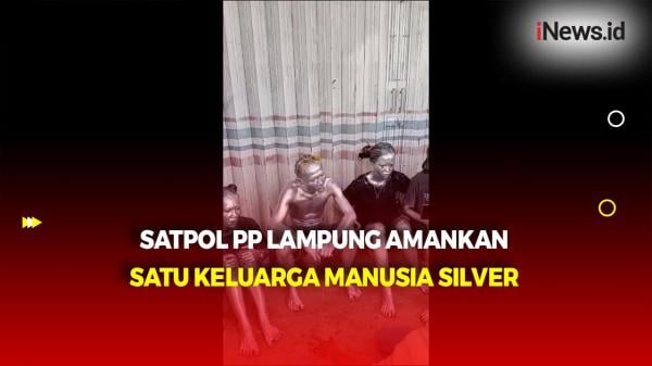 Terjaring Razia, Satu Keluarga Manusia Silver di Bandar Lampung Diamankan Satpol PP