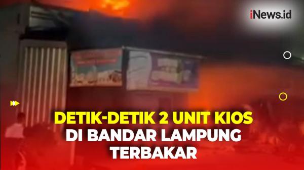 Kebakaran 2 Unit Kios di Bandar Lampung, 7 Unit Damkar Dikerahkan
