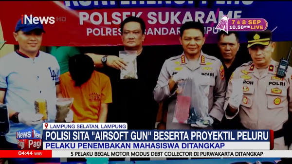 Polisi Tangkap Pelaku Penembakan Kantor Bawaslu Provinsi Lampung